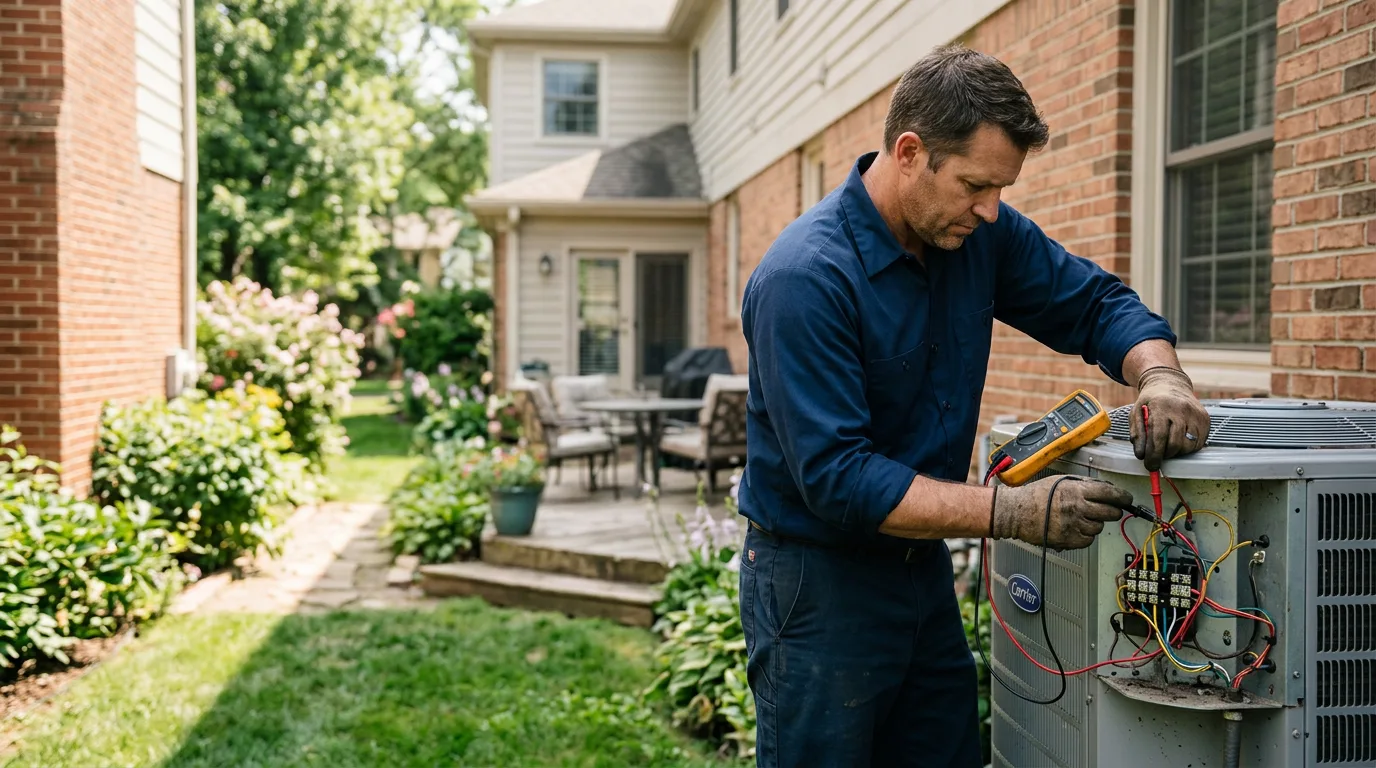 HVAC technician working near Clarksville, IN